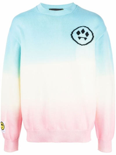 Barrow Sweater Unisex Multicolor Gradient Cotton-knit Pull With Lover Detail In Var Unica