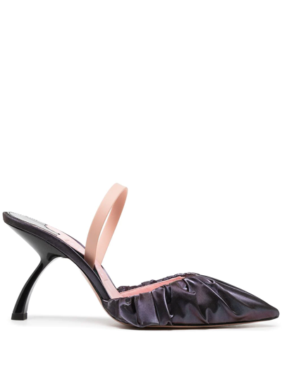 Piferi Upanova Vegan-leather Slingback Mules In Purple