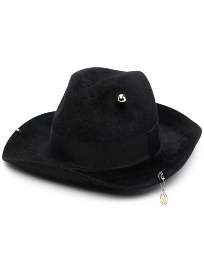 Ruslan Baginskiy Embellished Fedora Hat In Black