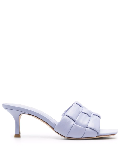 Ash Kim 75mm Woven Leather Sandals In Violet