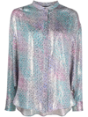 ISABEL MARANT IRIDESCENT-EFFECT LUREX SHIRT