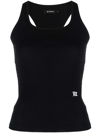 Misbhv Womens Black 90s Logo-embroidered Stretch-cotton Tank Top L In Black