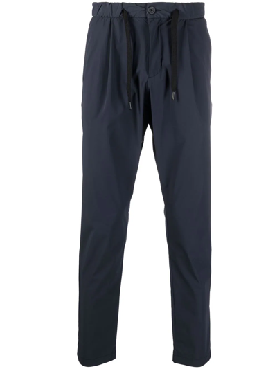 Herno Drawstring-fastening Waist Trousers In Blue