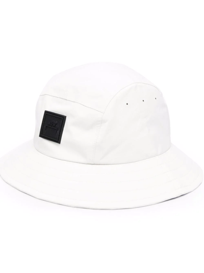 A-cold-wall* Brand-badge Shell Bucket Hat In Neutral,white