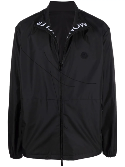 Moncler Gennai Logo印花雨衣 In Black