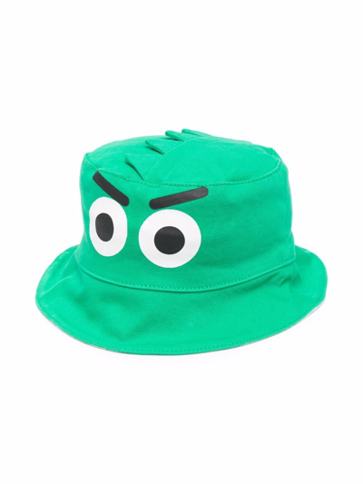 Stella Mccartney Kids' Printed Cotton Bucket Hat In Green