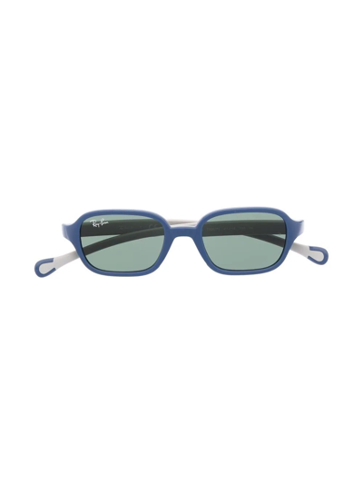 Ray-ban Junior Kids' Square-frame Tinted Sunglasses In Blue