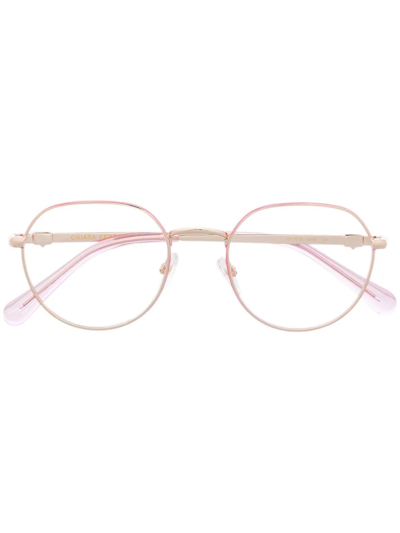 Chiara Ferragni Round-frame Glasses In Pink