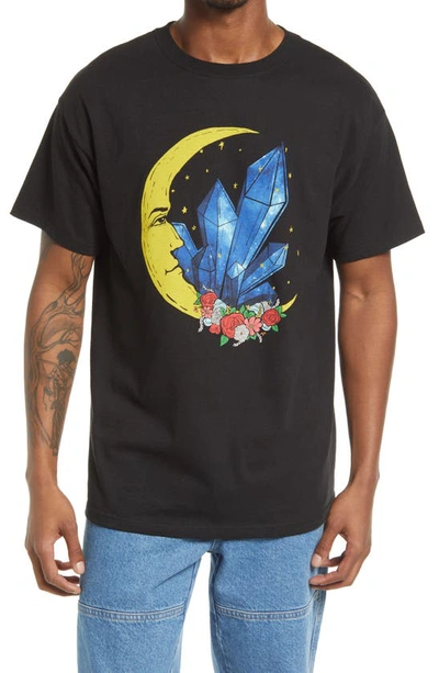 Altru Moon & Crystal T-shirt In Black
