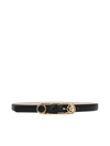 VERSACE SAFETY PIN SMOOTH LEATHER THIN BELT