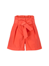 Bonpoint Teen Belted High-waisted Shorts In Coral