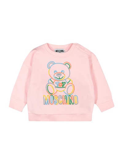Moschino Babies' Kids Sweatshirt For Girls In Apricot