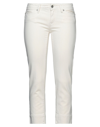 Jacob Cohёn Denim Cropped In Ivory