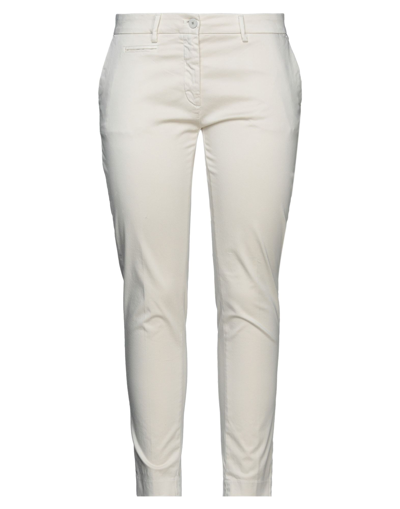 MASON'S MASON'S WOMAN PANTS IVORY SIZE 12 COTTON, POLYESTER, ELASTANE