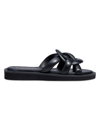 Coach Georgie Woven Leather Sandals In Black