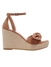 Kate Spade Tianna Suede Bow Wedge Espadrille Sandals In Medium