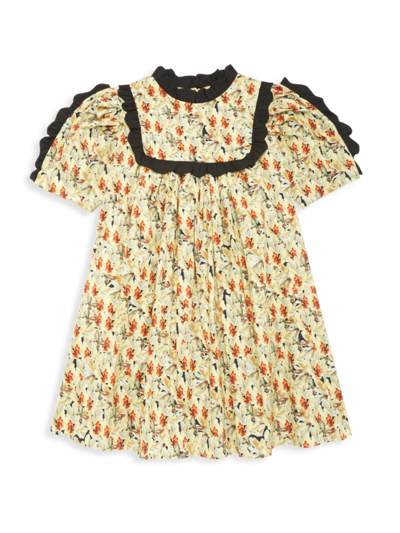 Kika Vargas Kids' Little Girl's & Girl's Smock Dress In Khaki