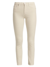 Ag Mari Cropped Stretch Skinny Jeans In White Cream