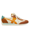 Tory Burch Women's Hank Lace Up Sneakers In New Ivory/orange Citrine