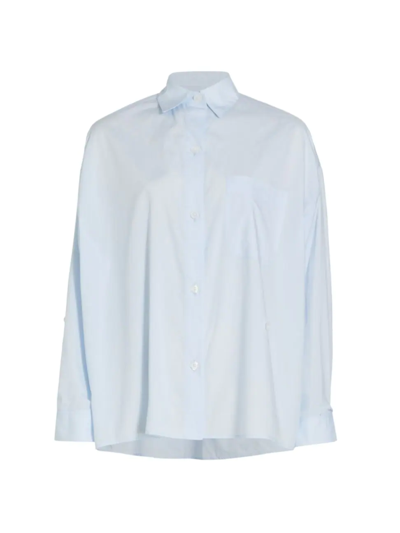 Twp Earl Cotton Shirt In Baby Blue