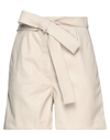 Pinko Woman Shorts & Bermuda Shorts Beige Size 8 Polyester, Polyurethane