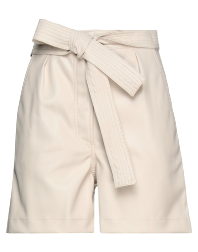 Pinko Woman Shorts & Bermuda Shorts Beige Size 8 Polyester, Polyurethane