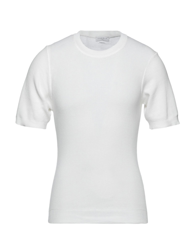 Sandro Pablo Crewneck Classic-fit Knitted T-shirt In Ecru