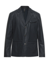MATCHLESS MATCHLESS MAN OVERCOAT & TRENCH COAT MIDNIGHT BLUE SIZE XL COTTON, POLYURETHANE