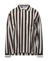 Sunnei Striped Long-sleeve Shirt In Brown