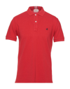 Brooksfield Polo Shirts In Red