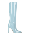 Paris Texas Knee Boots In Sky Blue