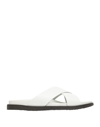 8 BY YOOX 8 BY YOOX MAN SANDALS WHITE SIZE 8 SOFT LEATHER