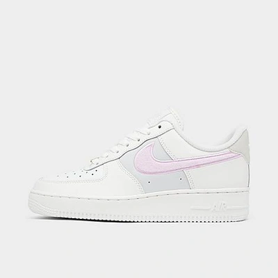 Nike Women's Air Force 1 '07 Low Se Velvet Swoosh Casual Shoes In Summit White/regal Pink/light Bone
