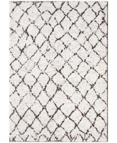 Palmetto Living Closeout! Orian Cloud 19 Tribal Line 6'7" X 9'6" Area Rug In Ivory