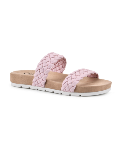 Cliffs By White Mountain Truly Slide Sneaker In Lt Pink/ Smooth