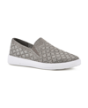 White Mountain Women's Courage Slip-on Sneakers Women's Shoes In Silver/ Fabric