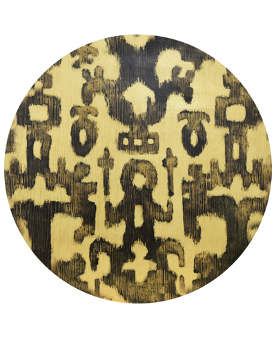 Empire Art Direct Abstract Circular Gold Canvas Giclee Printed On 2 Wood Stretcher Wall Art, 32" X 32" X 2" In Multi