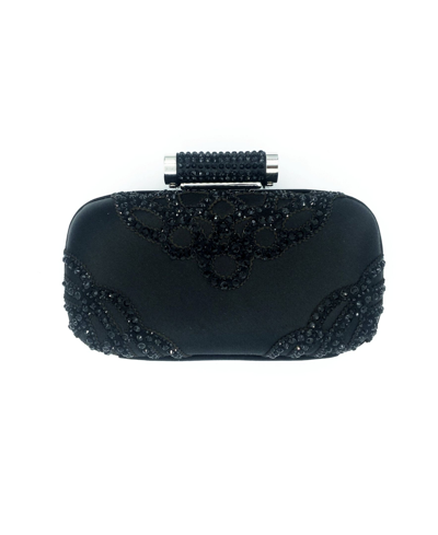 Badgley Mischka Women's Evening Clap Clutch Handbag In Black