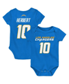OUTERSTUFF UNISEX NEWBORN INFANT JUSTIN HERBERT POWDER BLUE LOS ANGELES CHARGERS MAINLINER PLAYER NAME NUMBER B