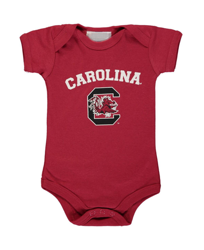 Two Feet Ahead Infant Boys And Girls Garnet South Carolina Gamecocks Arch & Logo Bodysuit