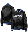 Mitchell & Ness Big Boys  Black Orlando Magic Hardwood Classics Satin Raglan Full-snap Jacket In Black