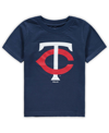 Outerstuff Toddler Boys And Girls Navy Minnesota Twins Primary Team Logo T-shirt In Navy