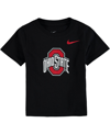 Nike Toddler Boys And Girls  Black Ohio State Buckeyes Logo T-shirt In Black
