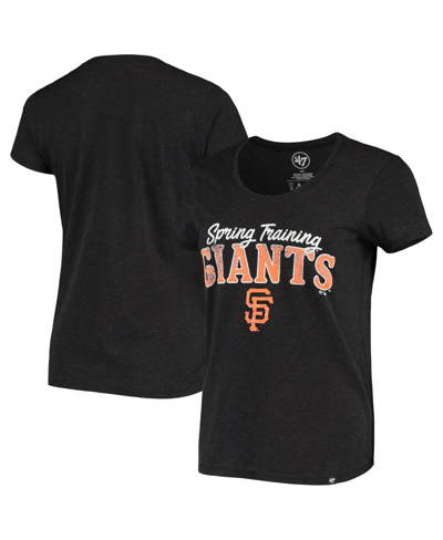 47 Brand Women's '47 Black San Francisco Giants Spring Training Faded Script Scoop Neck T-shirt
