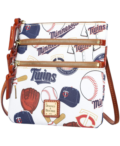 Dooney & Bourke Women's  Minnesota Twins Game Day Triple-zip Crossbody Purse In White