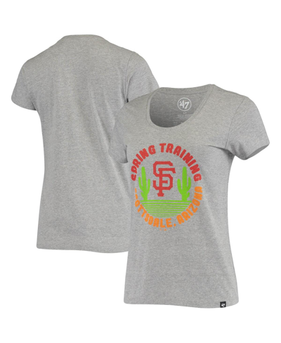 47 Brand Women's '47 Heathered Gray San Francisco Giants Spring Training Cactus Circle Scoop Neck T-shirt