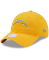 NEW ERA WOMEN'S NEW ERA GOLD LOS ANGELES CHARGERS CORE CLASSIC 2.0 9TWENTY ADJUSTABLE HAT