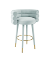 Tov Furniture Betty Velvet Counter Stool In Mint