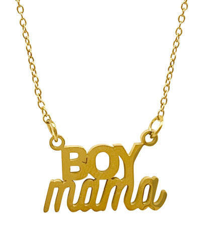 Adornia 14k Yellow Gold Vermeil Boy Mama Script Necklace