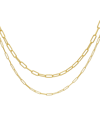 Adornia 14k Plated Paperclip Chain Necklace In Yellow